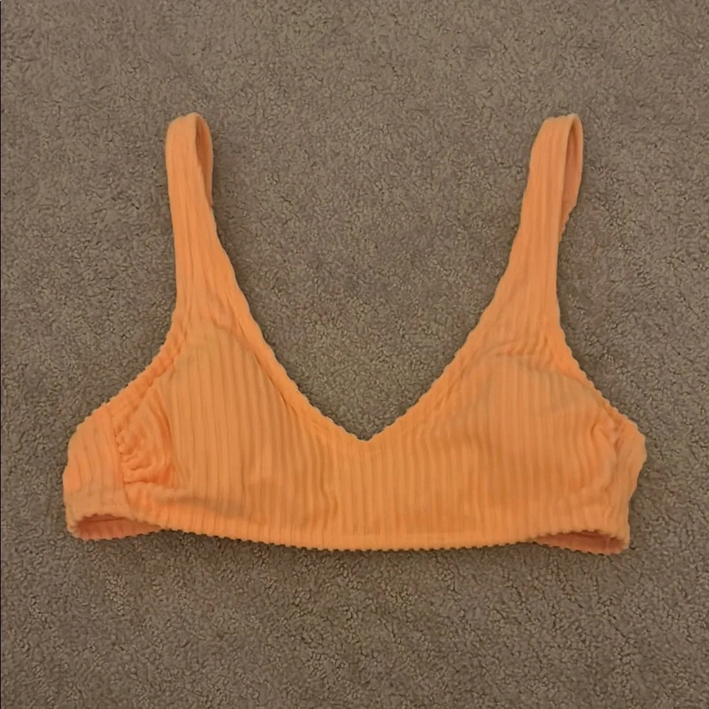Orange Ribbed Bikini Top - Picture 1 of 1